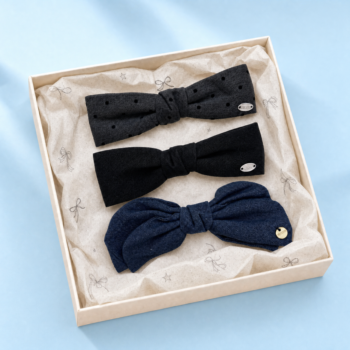 Big Bow Hair Clip Set (3-pcs)