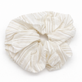 Cotton Striped Scrunchie - Yellow