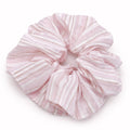Cotton Striped Scrunchie - Pink