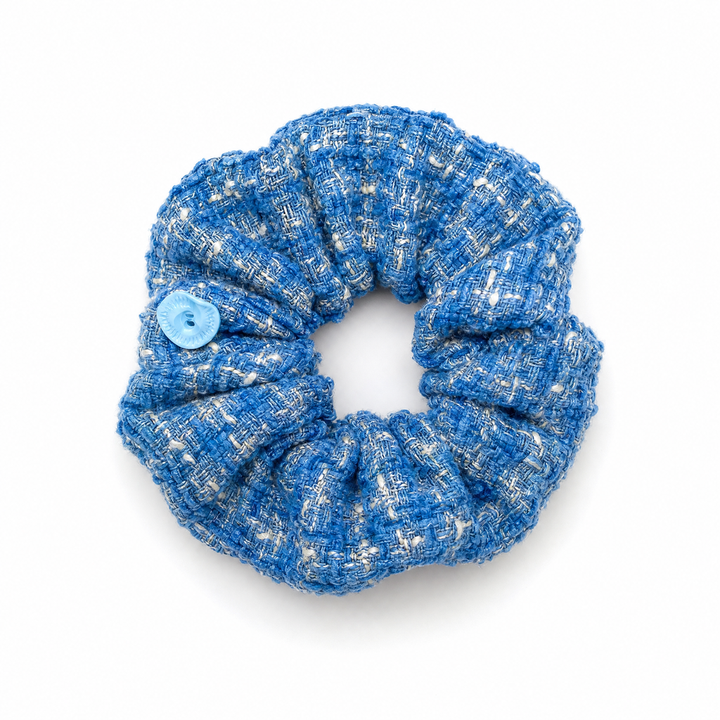 Denim Blue Scrunchie Trio Set