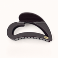 Rich chocolate brown heart claw clip made from durable high-shine acrylic