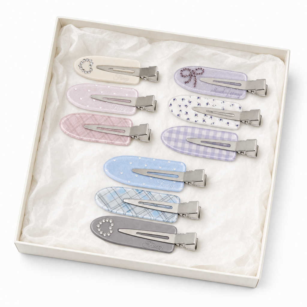 Y2K Candy Hair Clip Set (9-Pcs)