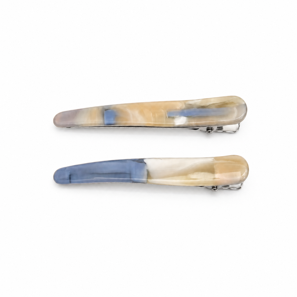 Marble Hair Clip Set (3-Pairs)