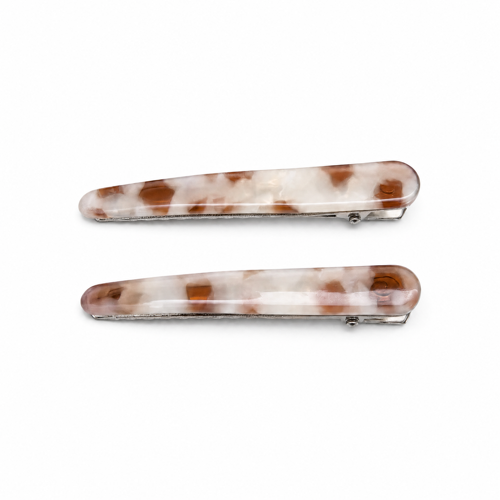Marble Hair Clip Set (3-Pairs)