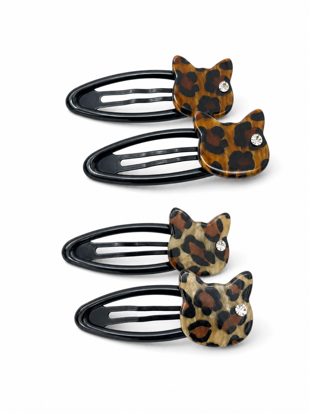 Leopard Cat Hair Clip Set