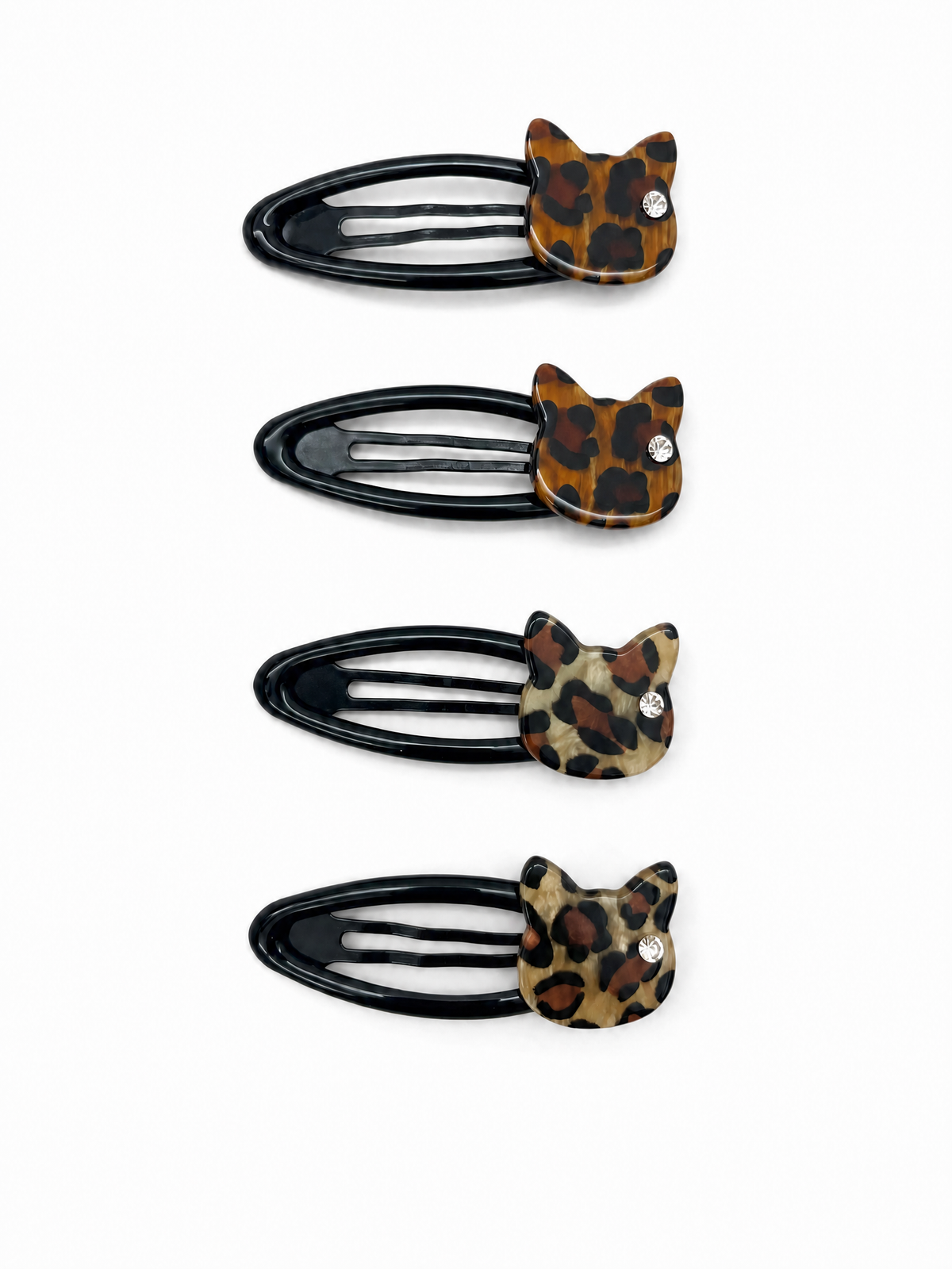 Leopard Cat Hair Clip Set