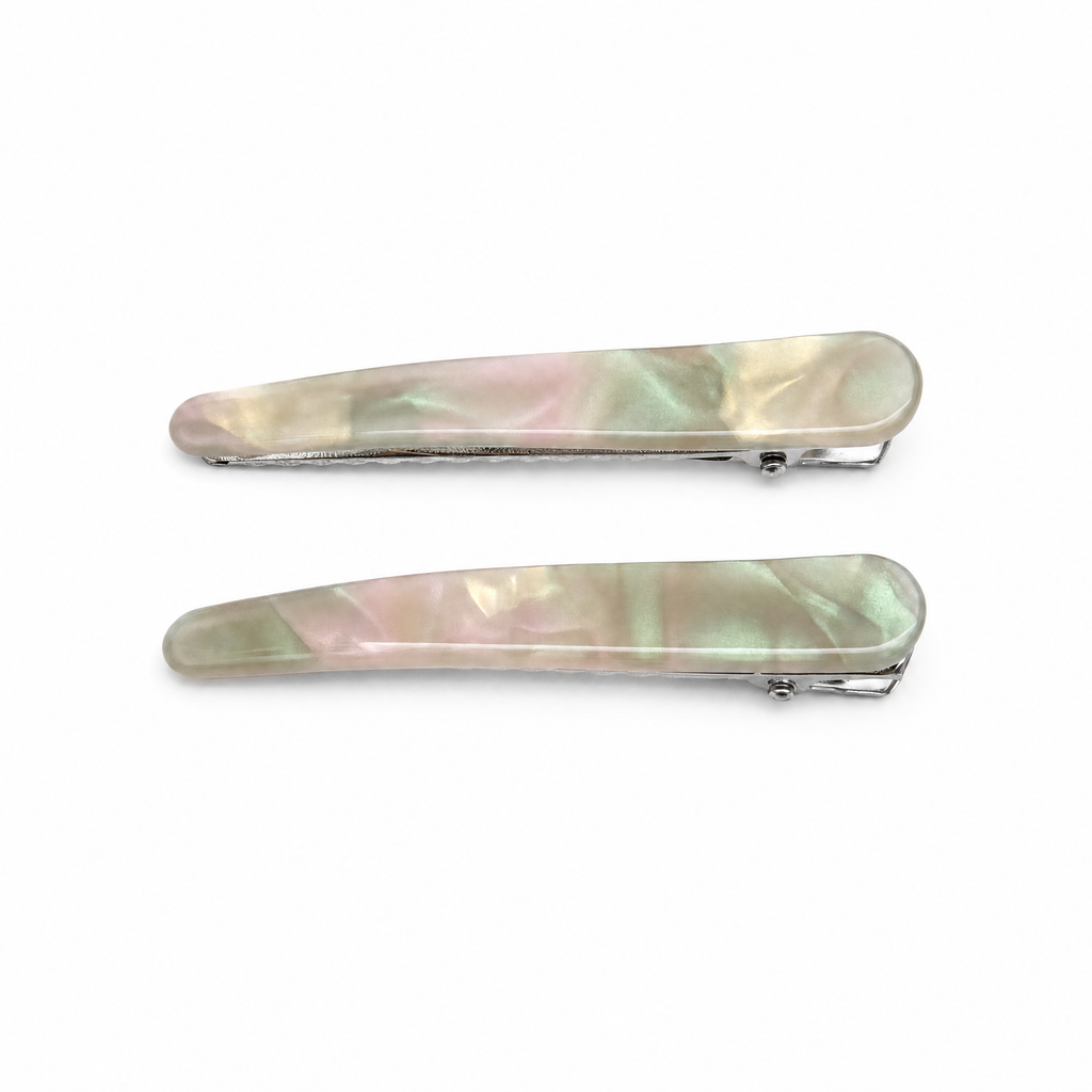 Marble Hair Clip Set (3-Pairs)