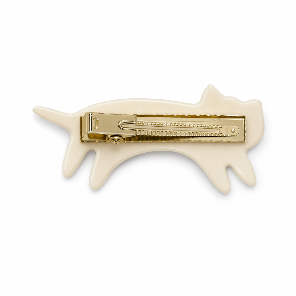 Pastel Cat Hair Clip — Cream Ivory