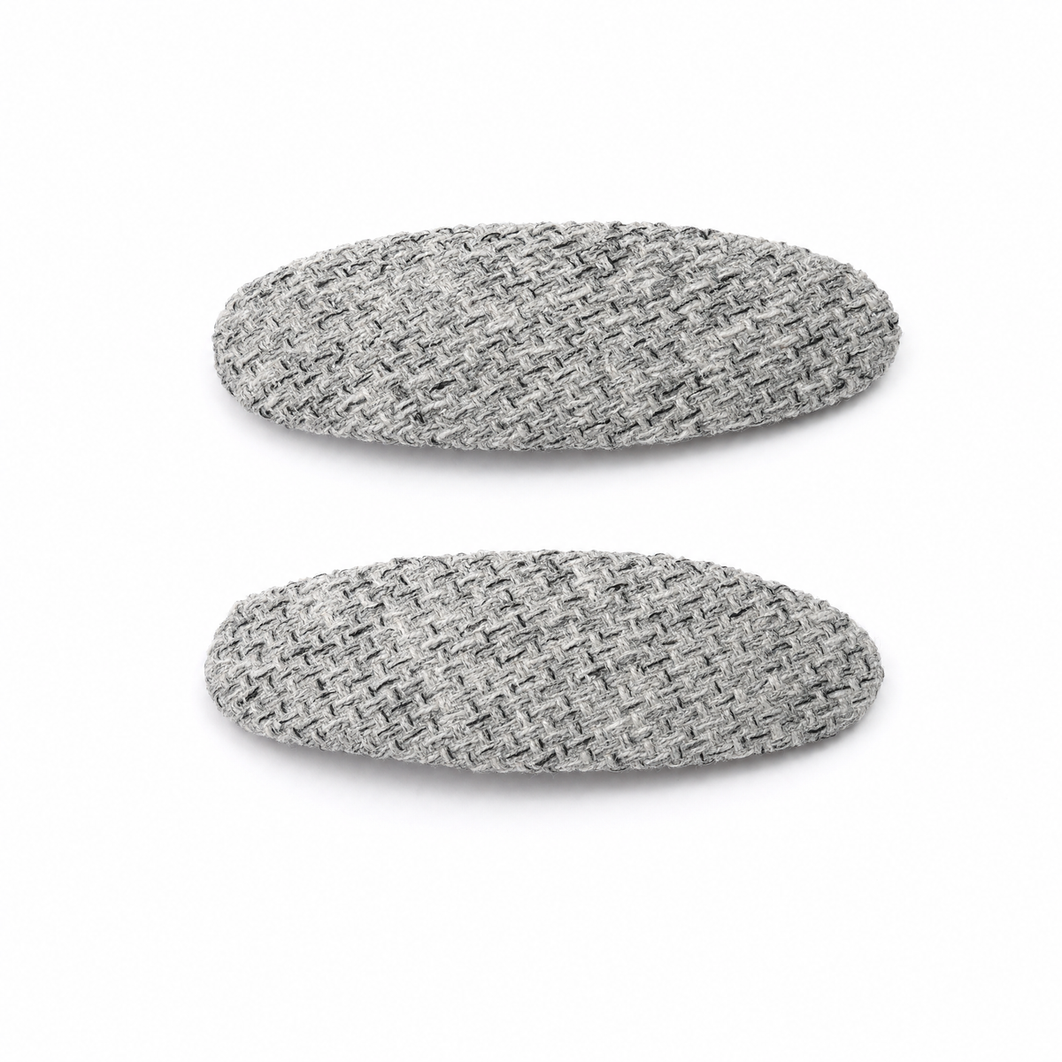 Parisian Tweed Hair Clip — Grey