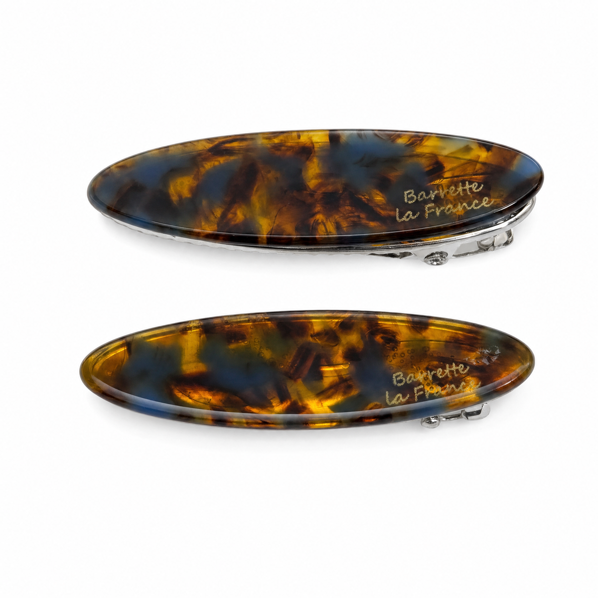 Starry Night Marble Oval Hair Clip — Midnight Tortoise