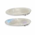 Starry Night Marble Oval Hair Clip — Moonstone White