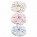 Cotton Striped Scrunchie Trio Set